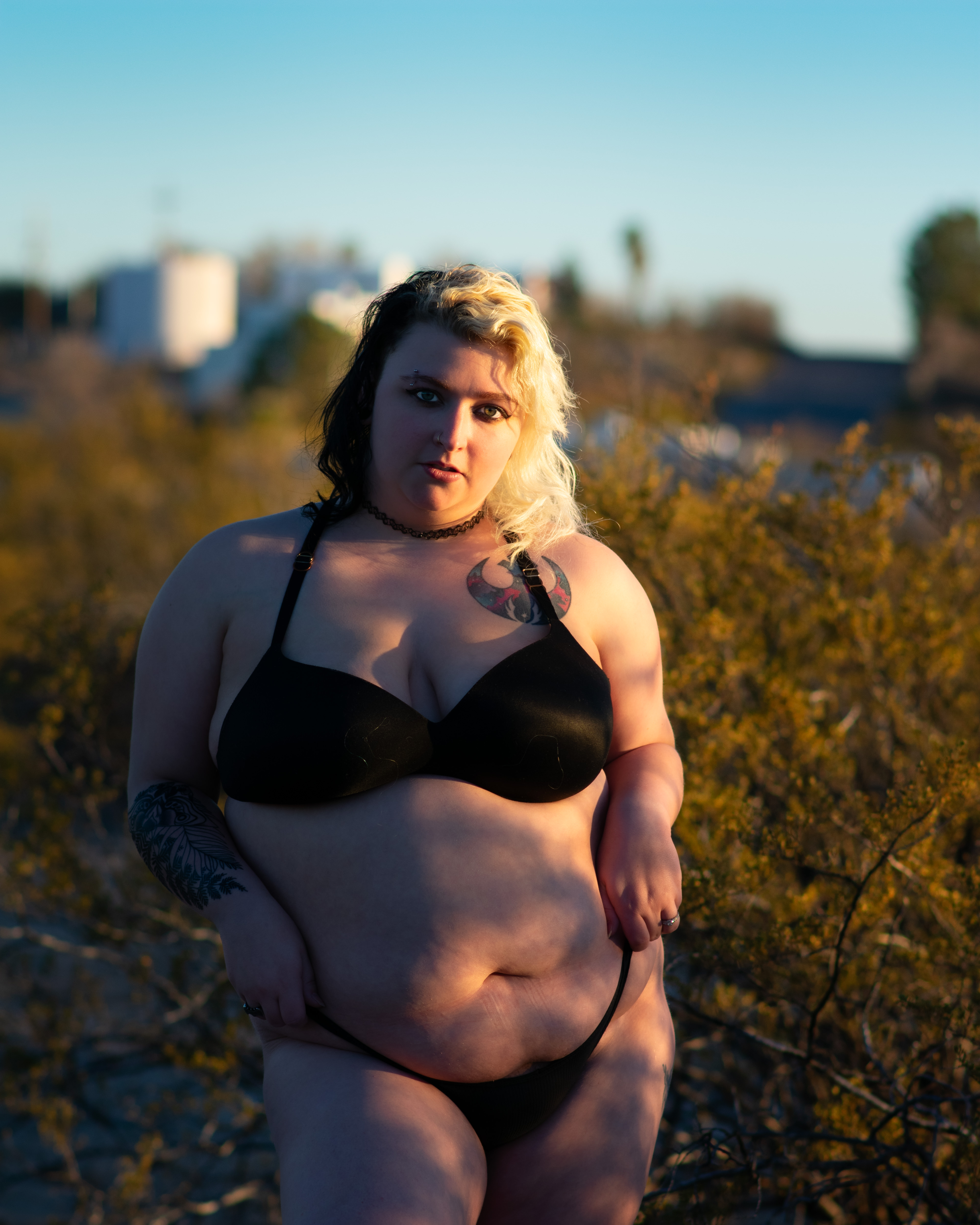 Outdoor boudoir in Las Cruces, NM. 
