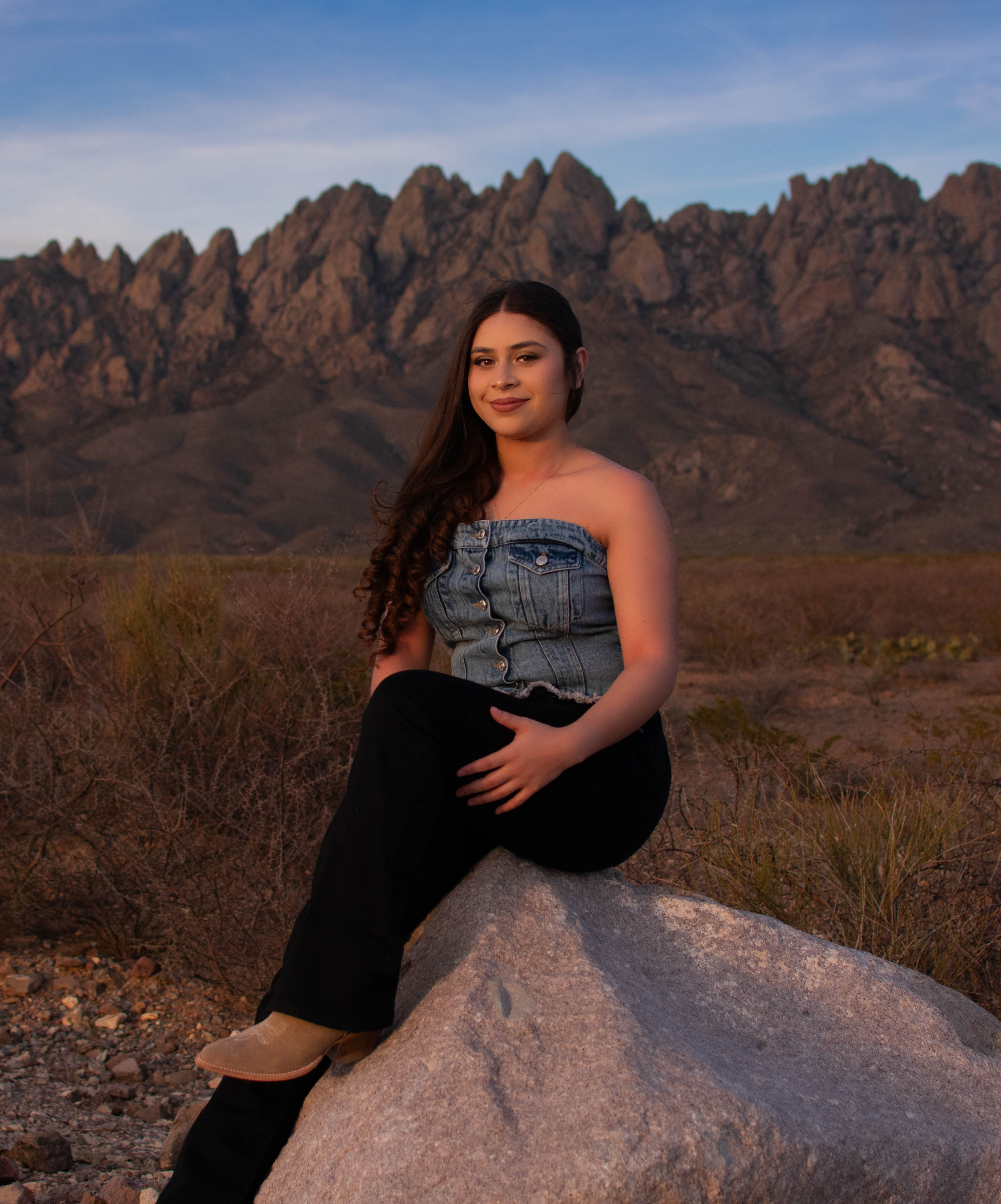 NMSU outdoor graduation  photos in Las Cruces, NM with the Organ Mountains. 