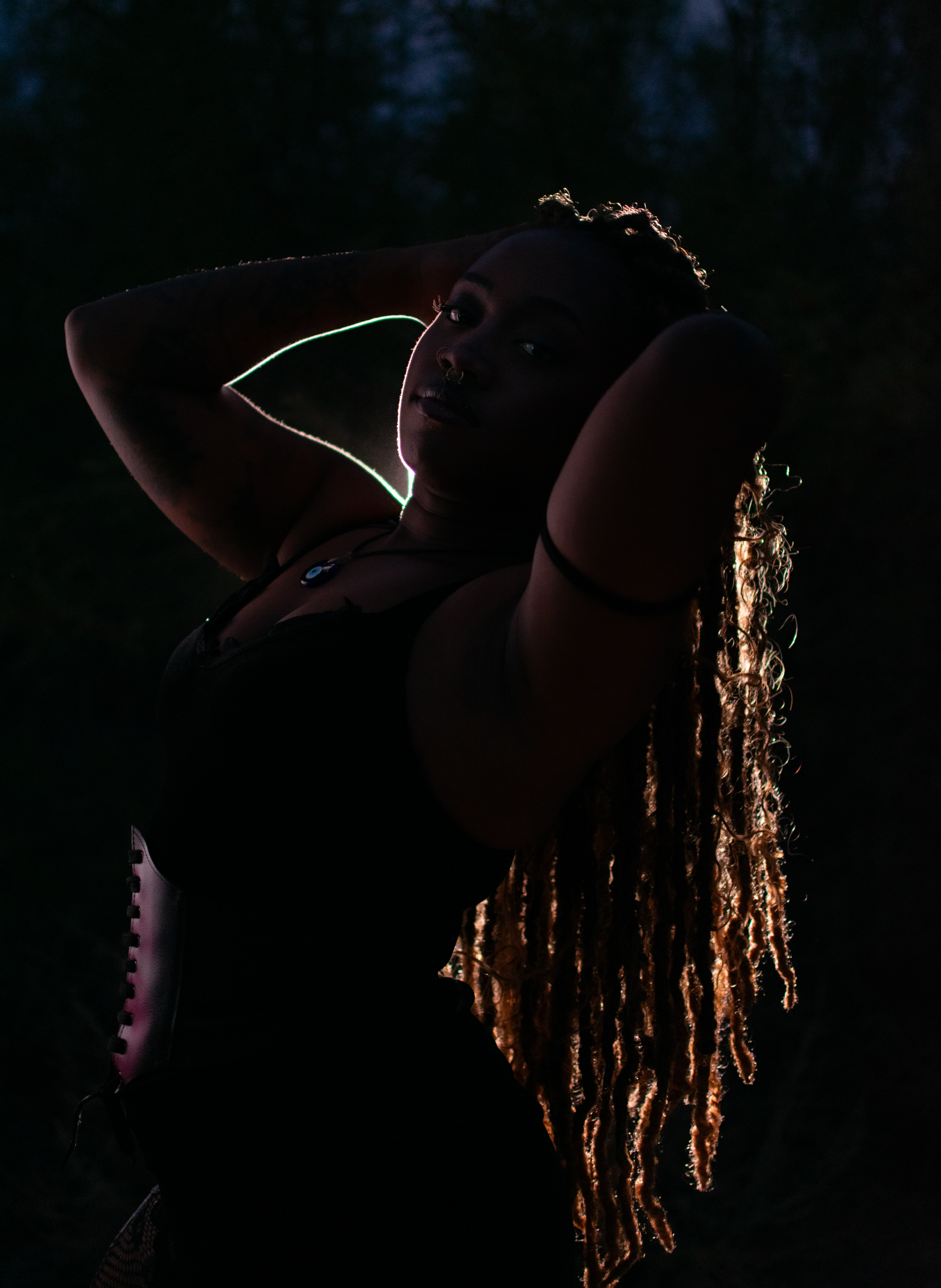 Outdoor boudoir with Daizy in El Paso, TX.