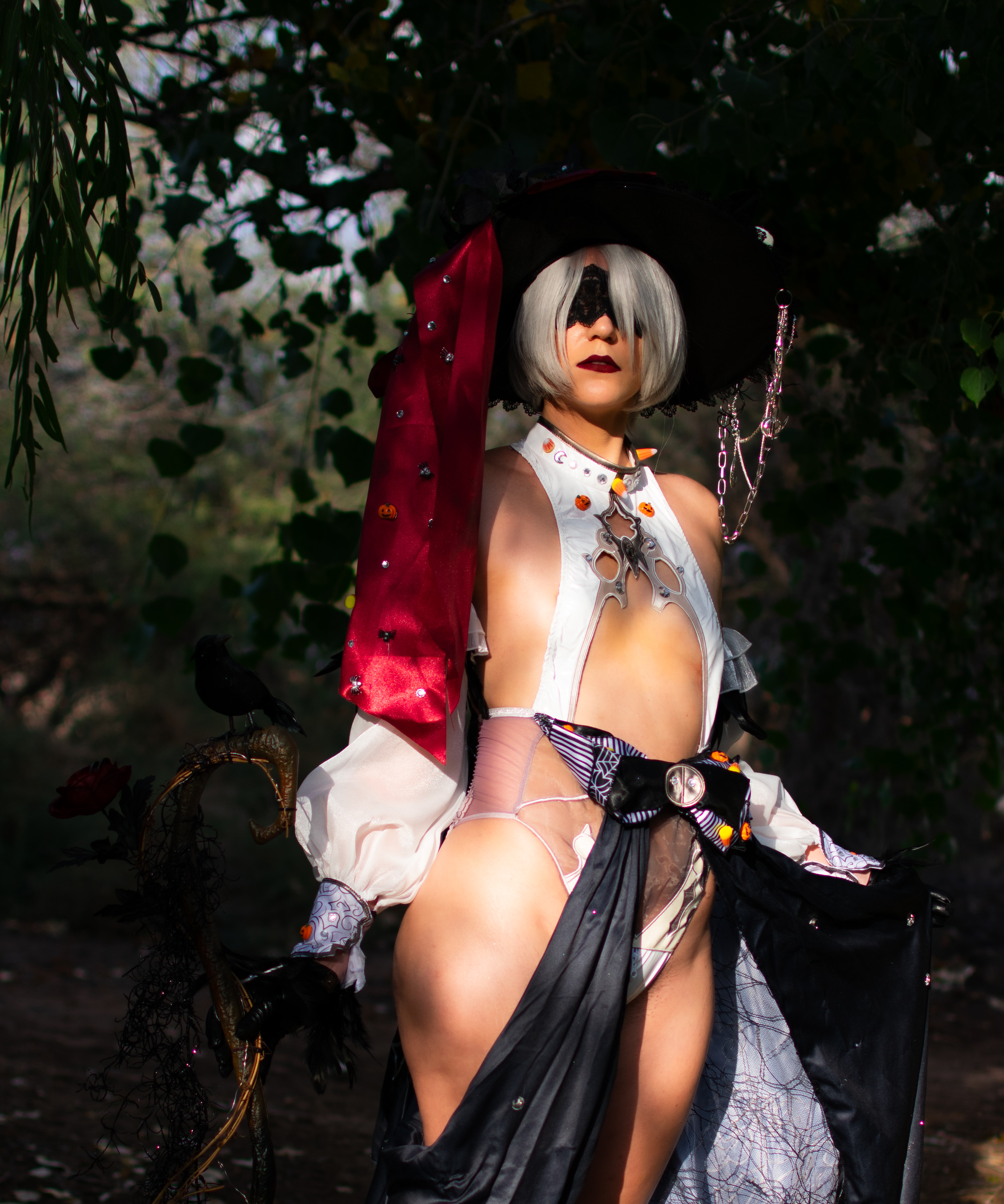 Outdoor boudoir cosplay with Dari in El Paso, TX.
