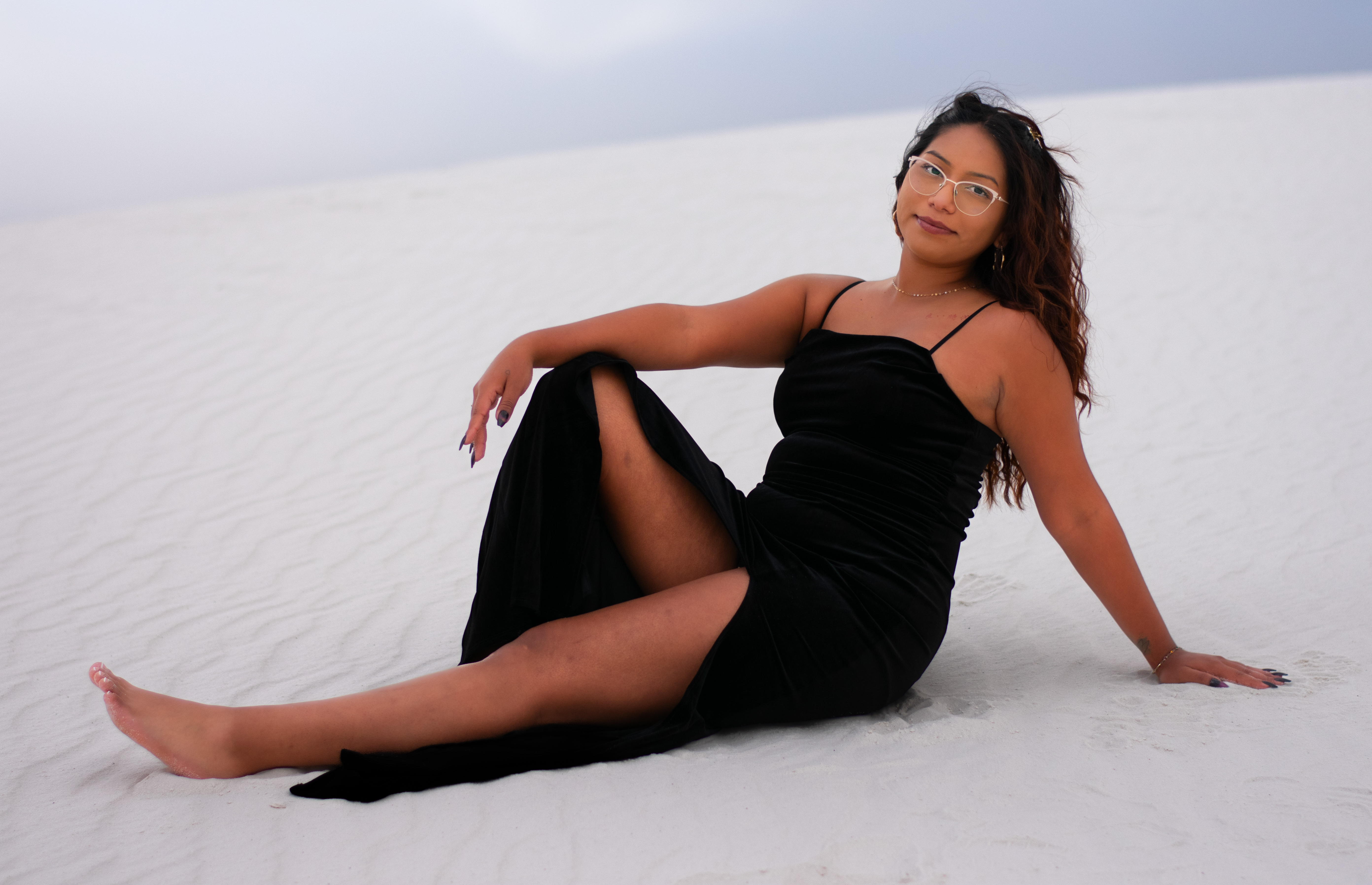 Outdoor boudoir with Sophia at White Sands National Park near Alamogordo, NM