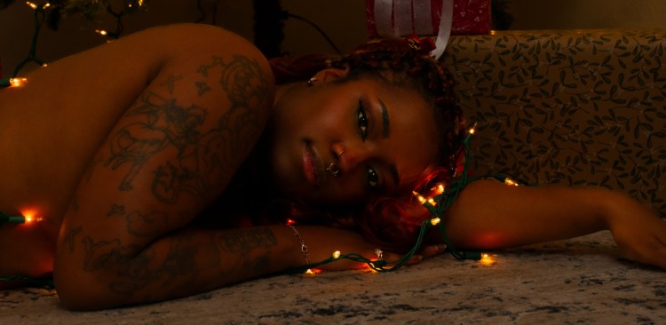 Christmas boudoir with Daizy in Las Cruces, NM